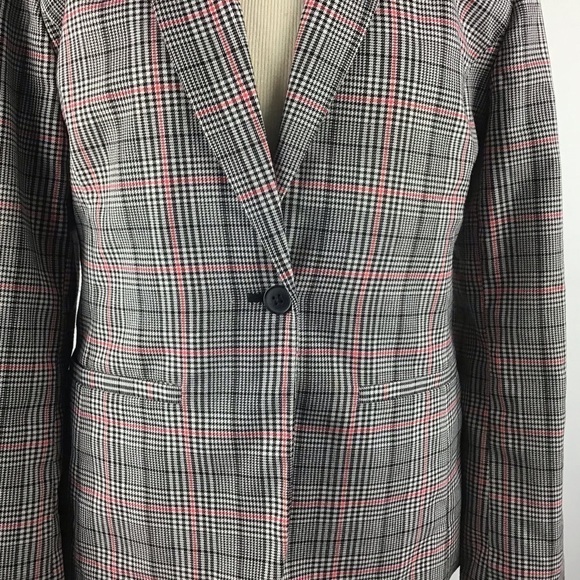 Gap Academy  Grid Plaid one button two pocket fully lined Blazer size 10 - Picture 5 of 13